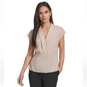 Calvin Klein Women's Short-Sleeve V-Neck Top